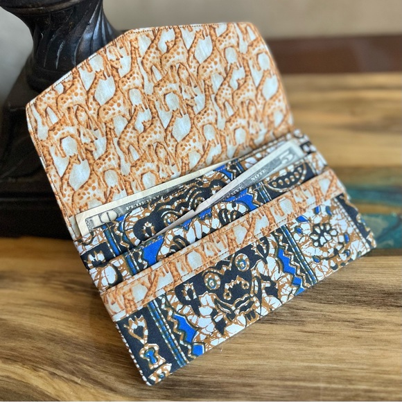 African Safari Print Cash Envelope/Receipt holder Fabric Handmade Wallet - Picture 4 of 4